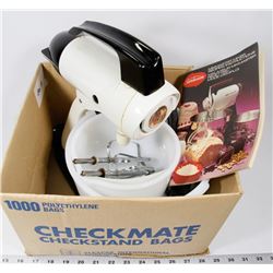 BOX 12) SUNBEAM MIXMASTER WITH ALL ACCESSORIES