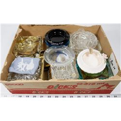 BOX 14) 26 ASSORTED ASHTRAYS