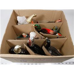 VINTAGE 12 AVON BIRD PERFUME BOTTLES