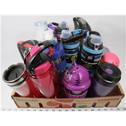 FLAT OF ASSORTED WATER BOTTLES
