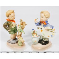 PAIR OF VINTAGE FIGURINE CHILDREN "ARTIST" &