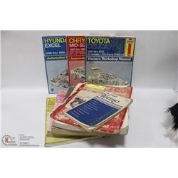 9 ASSORTED VINTAGE VEHICLE MANUALS
