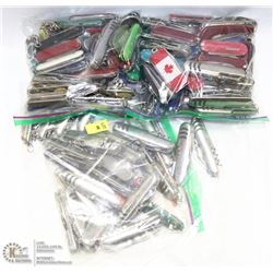 THREE BAGS OF POCKET KNIVES