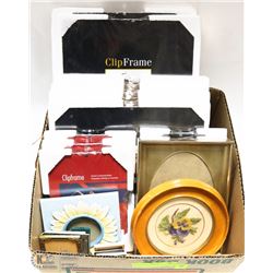 BOX OF ASSORTED PICTURE FRAMES