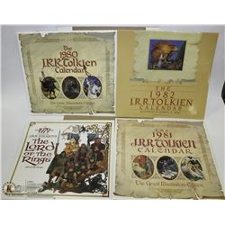 LOT OF 4 JRR TOLKIEN CALENDERS