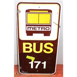 METRO BUS SIGN METAL 12X24.