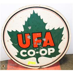UFA CO-OP ROUND SIGN.
