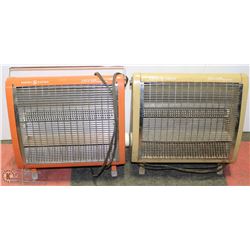 BOX WITH TWO GENERAL ELECTRIC 1500 WATT HEATERS