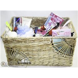 LIGHT BROWN BASKET FULL OF NEW