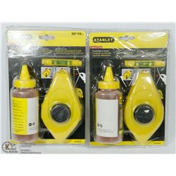 LOT OF 2 STANLEY CHALKLINE & LEVEL KITS
