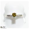 Image 1 : 2) 10K WHITE GOLD YELLOW DIAMOND SOLITAIRE RING