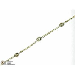 6) 14K & 10K  YELLOW GOLD DIAMOND BRACELET