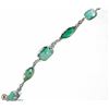 Image 1 : 7) 14K & 10K WHITE GOLD EMERALD BRACELET