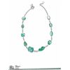 Image 2 : 7) 14K & 10K WHITE GOLD EMERALD BRACELET