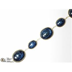 10) 14K YELLOW GOLD SAPPHIRE BRACELET