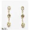 Image 1 : 13) 14K YELLOW GOLD DIAMOND EARRINGS