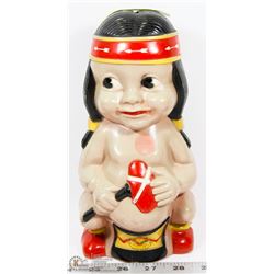 VINTAGE RELIABLE INDIAN PIGGY BANK JASPER