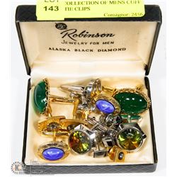 ESTATE COLLECTION OF MENS CUFF LINKS & TIE CLIPS
