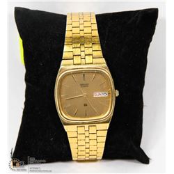 MENS SEIKO QUARTZ GOLD TONE WRIST WATCH