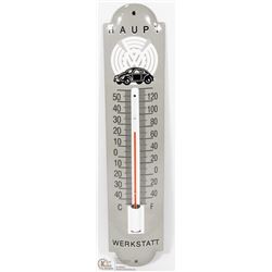 PORCELAIN ENAMEL VW THERMOMETER.