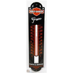 PORCELAIN ENAMEL HARLEY DAVIDSON THERMOMETER.