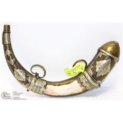 19TH CENTURY SILVER-MOUNTED MOROCCAN POWDER