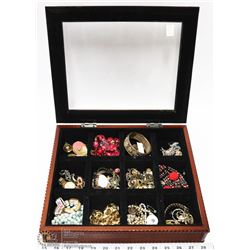 JEWELRY DISPLAY CASE WITH CONTENTS
