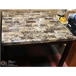 SHOWHOME FAUX MARBLE BAR HEIGHT TABLE