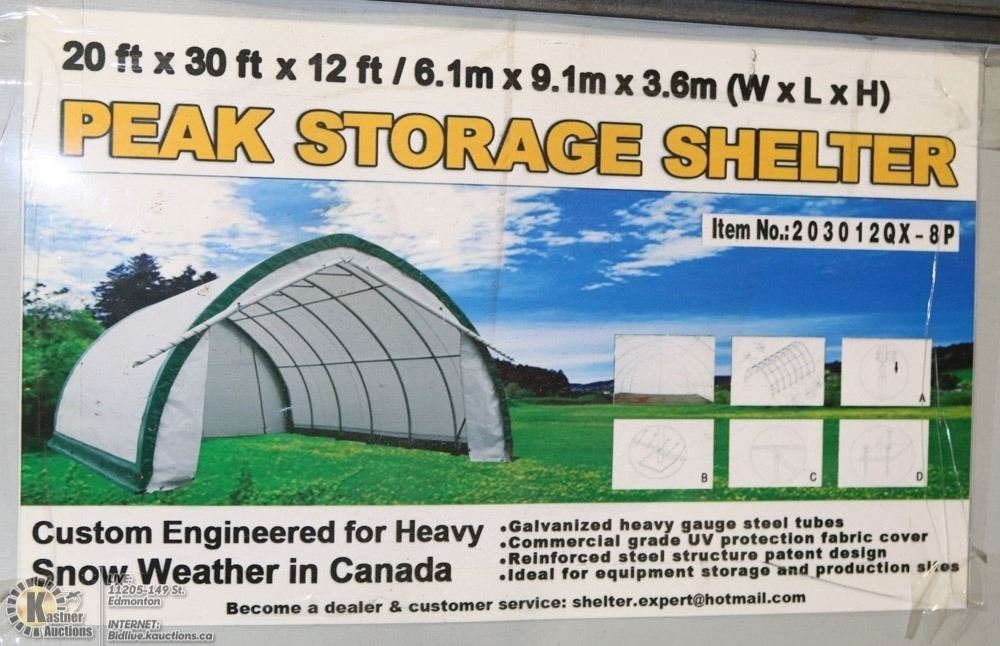 20ft X 30ft X 12 Ft Peak Ceiling Storage Shelter