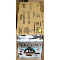CASE WITH 5 BAGS OF TASSIMO MCCAFE COFFEE PODS