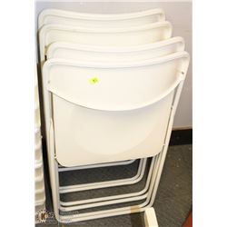 GROUP OF 4 PLASTIC FOLDING CHAIRS