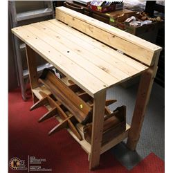 SOLID WOOD FOLD AWAY WORK TABLE