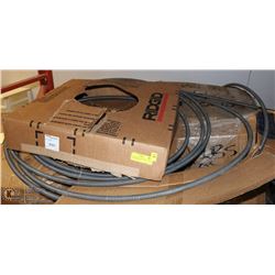 2 NEW RIDGID SNAKES ONE-  APROX 6' AND OTHER  50'