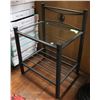 Image 1 : METAL & GLASS SIDE STAND.