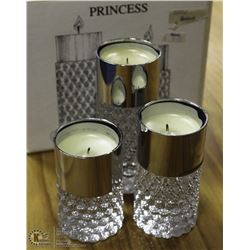PRINCESS JEMA CANDLE TRIO IN BOX.