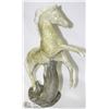 Image 1 : VINTAGE 16" REARING CERAMIC WHITE HORSE STATUE