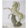 Image 2 : VINTAGE 16" REARING CERAMIC WHITE HORSE STATUE