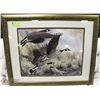 Image 1 : CANADIAN GEESE ORNATE FRAME PICTURE 26X31.