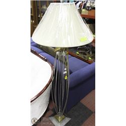 SILVER LEAF FINISH RAM HEAD DESIGNER FLOOR LAMP.