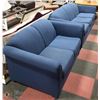 Image 1 : BLUE FABRIC 82" SOFA WITH 62" LOVE SEAT