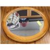 Image 1 : ROUND WOOD WALL HANGING MIRROR