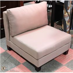 SHOWHOME LIGHT BROWN FABRIC ACCENT CHAIR