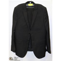 2PC BELLISSIMO BLACK PINSTRIPE SUIT 42T JACKET 36L