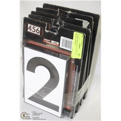 5 LARGE RED LED ILLUMINATED HOUSE NUMBERS