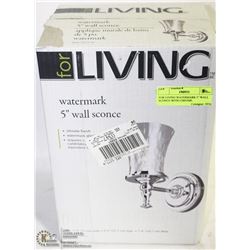 FOR LIVING WATERMARK 5" WALL SCONCE WITH CHROME