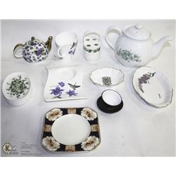 FLAT OF ASSORTED CHINA.