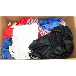 LARGE BOX OF LADIES SIZE MEDIUM ASSORTED CLOTHING