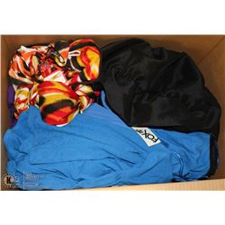 LARGE BOX OF LADIES SIZE MEDIUM ASSORTED CLOTHING