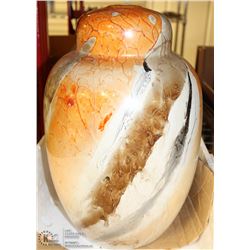 16) ORANGE SWIRL LAMP SHADE ORNAMENT.