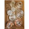 Image 1 : 11) GLASS CANISTERS INCL 3 LARGE, 4 SMALL,